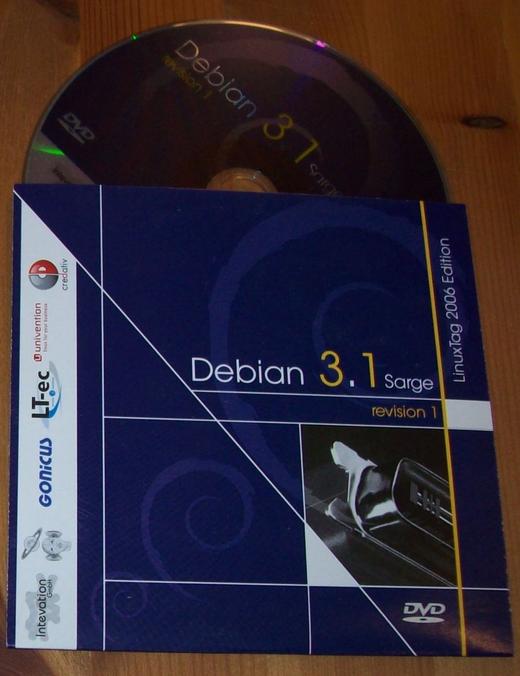 Debian 3 1 rev 1 linuxtag2006 vorne