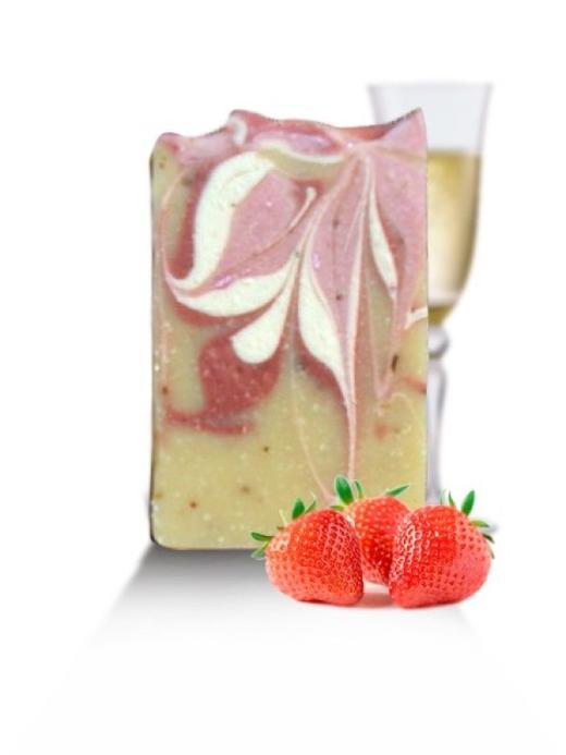 18  strawberries champagne soap