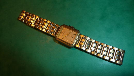 736  da armbanduhr pratina quartz vergoldet 