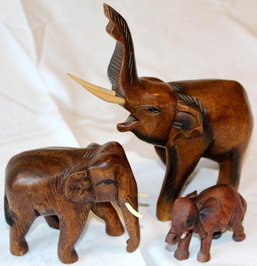 Holz elefanten familie 2  2