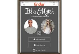Tinder match frame qr code