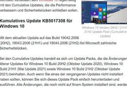 Aktuelles windows update 09 2022